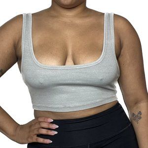 Gray Zara Tank Crop Top